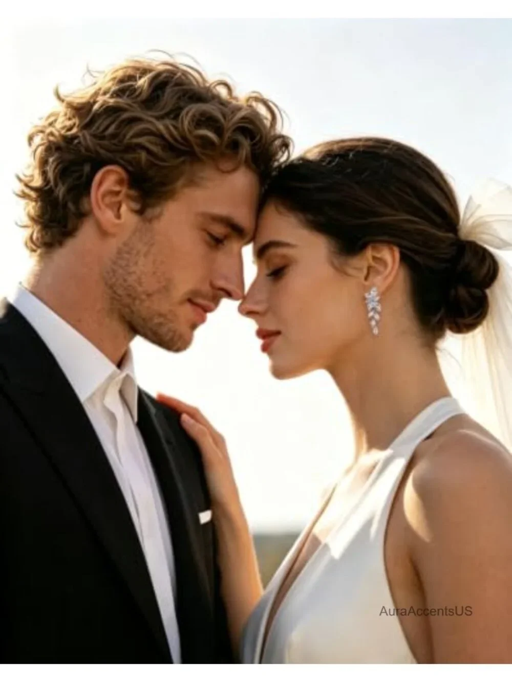 Silver Drop Dangle Earrings, CZ Rhinestone Crystal Bridal Wedding Promise
